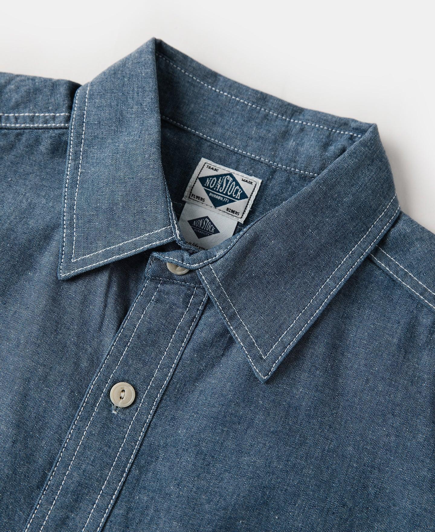 Chambray Short Sleeve Work Shirt Product Image