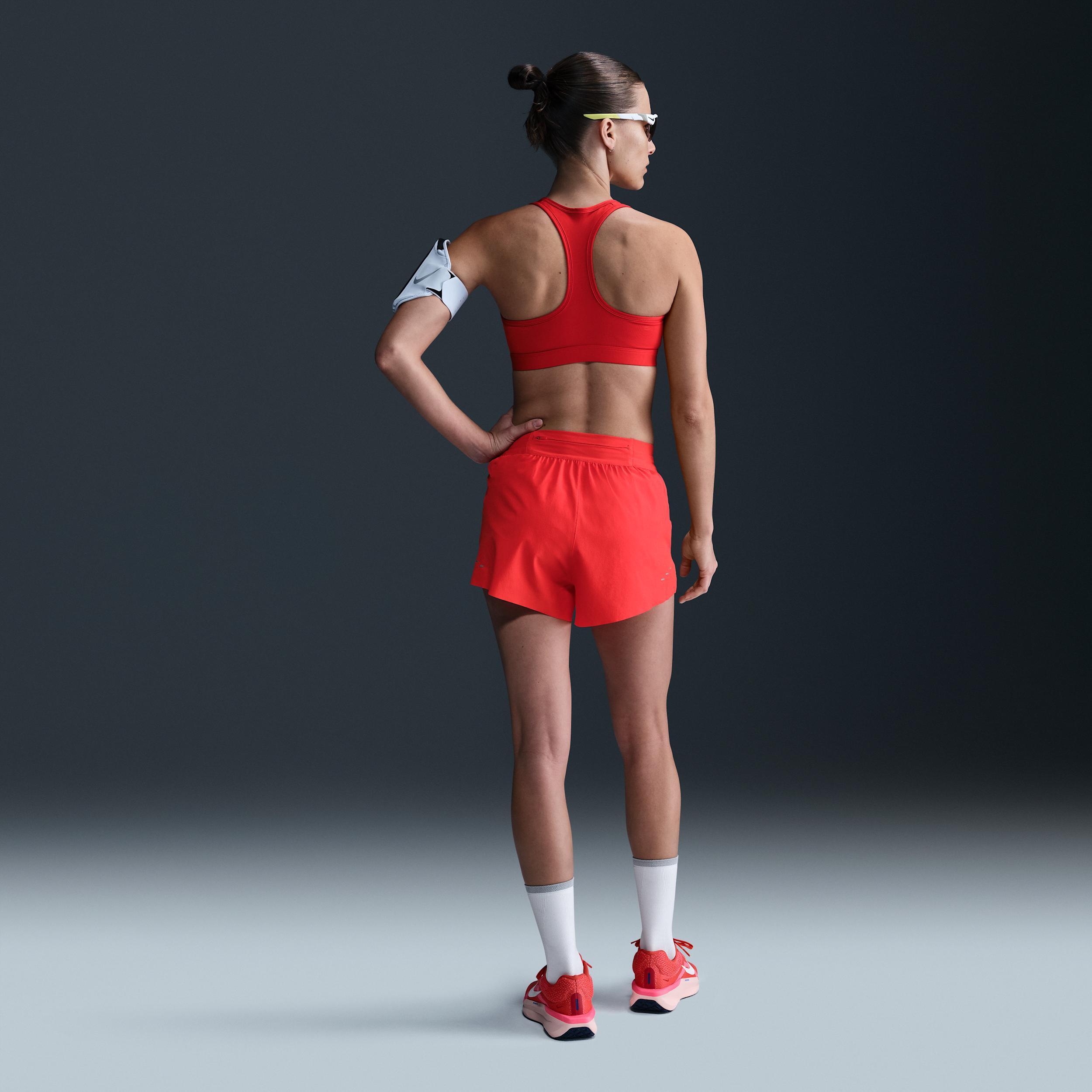 Nike Womens Swift Dri-FIT Mid-Rise 2.5 Brief-Lined Running Shorts | HQ0638-696 Product Image