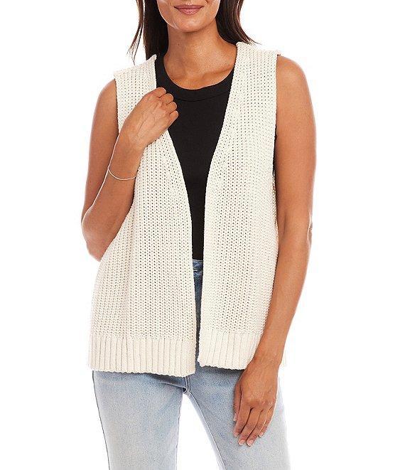 Karen Kane Open Knit Sweater Vest Product Image