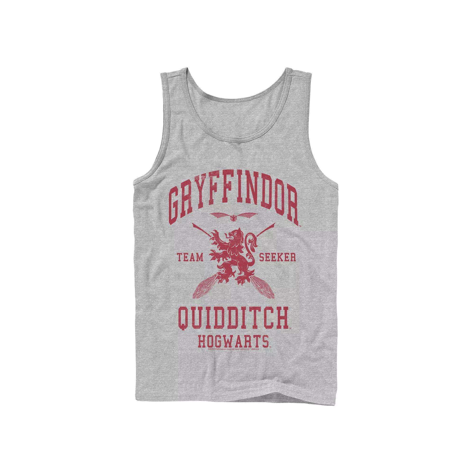 Men's Harry Potter Deathly Hallows 2 Gryffindor Quidditch Tank Top, Size: XL, Athletic Grey Product Image