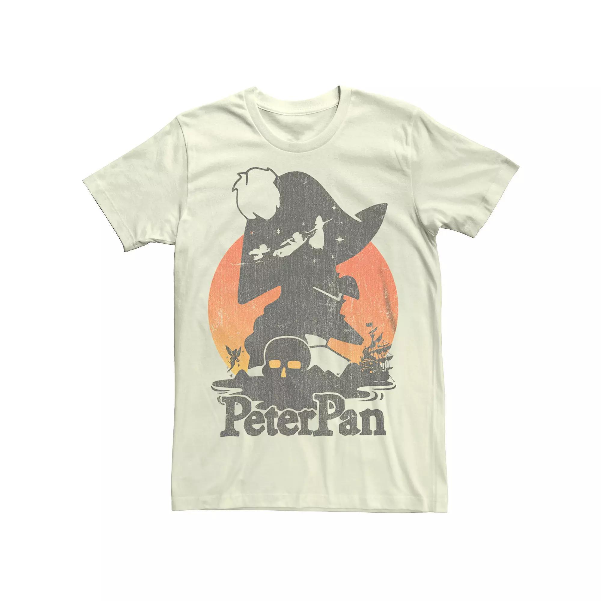 Disney's Peter Pan Captain Hook Silhouette Men's Tee, Size: Small, Natural Product Image