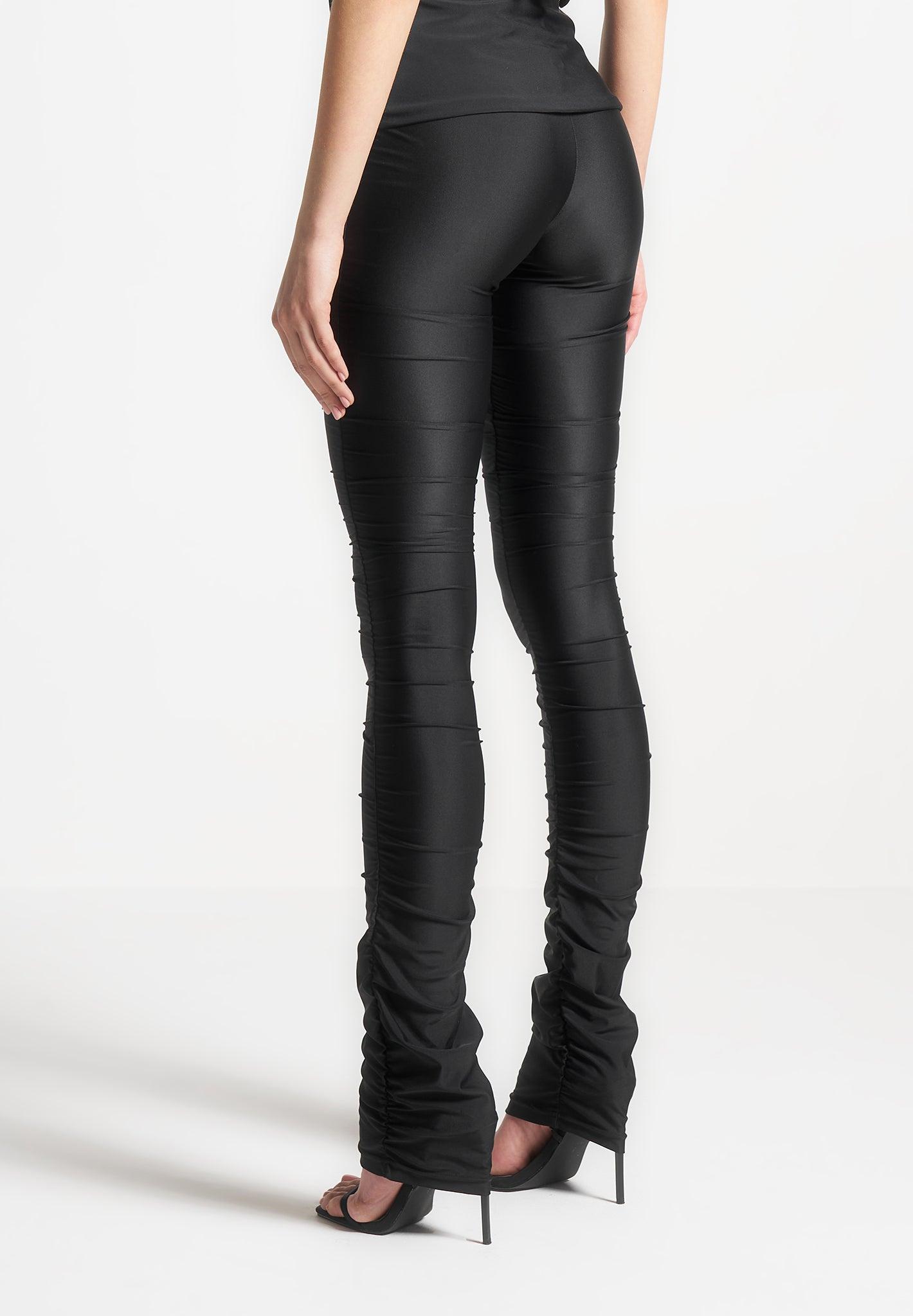 Ruched Fit and Flare Leggings - Black Female Product Image