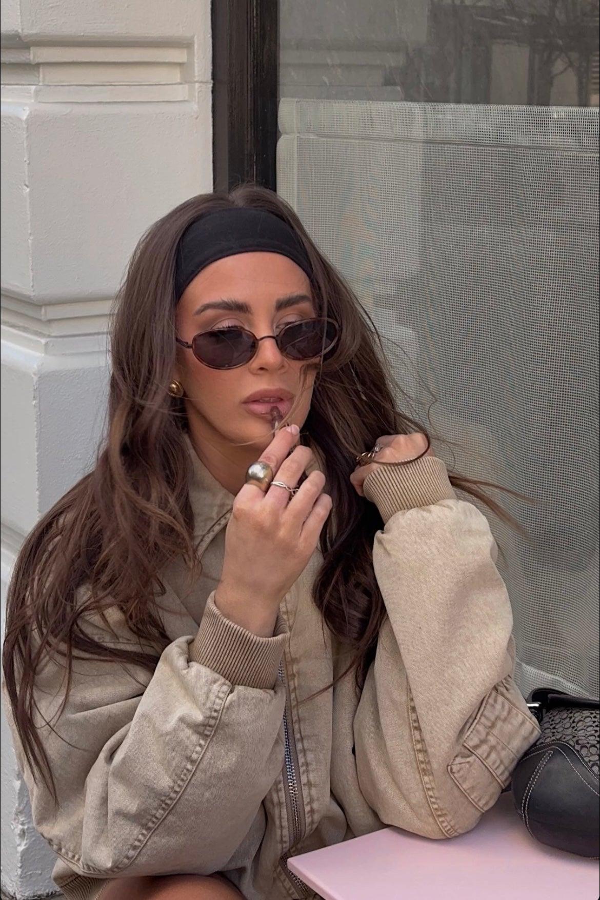 Sawyer Washed Tan Oversized Bomber Jacket Product Image