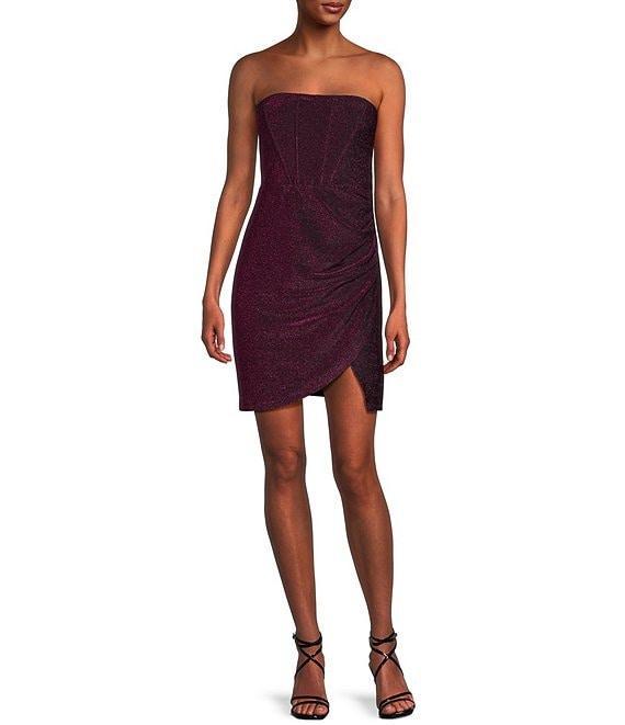 Lulus Sensational Shine Strapless Mini Dress Product Image