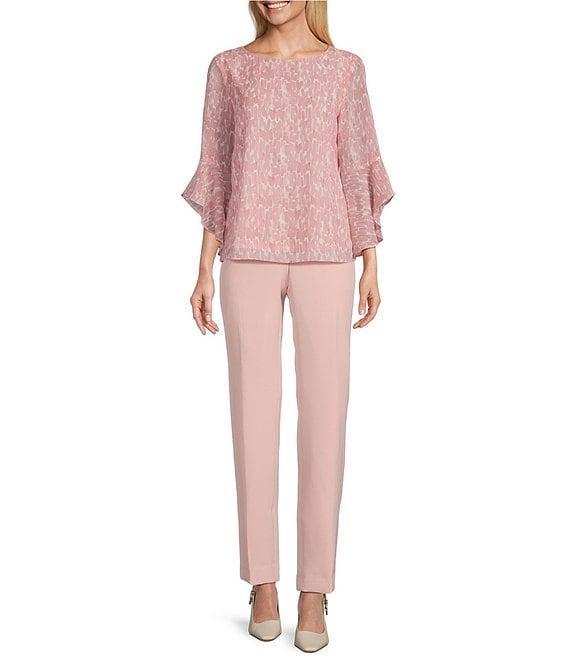 Kasper Flat Front Slim Straight Pants Product Image