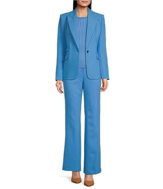 KARL LAGERFELD PARIS Coordinating Woven Peak Lapel Long Sleeve One-Button Jacket Product Image