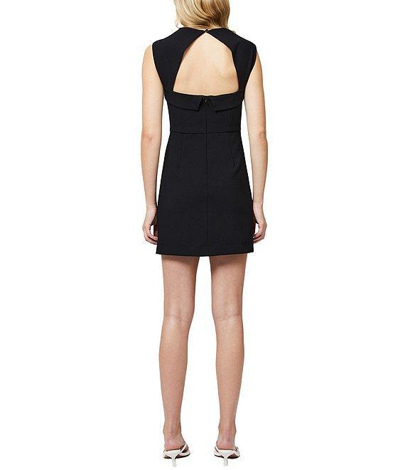French Connection Whisper Foldover Collar Square Neck Sleeveless Mini Dress Product Image