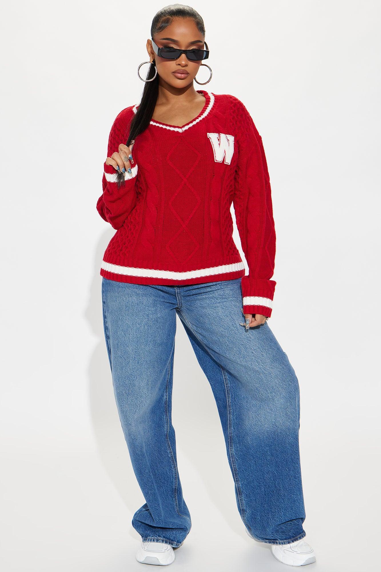 Winning Team Varsity Sweater - Red/combo Product Image