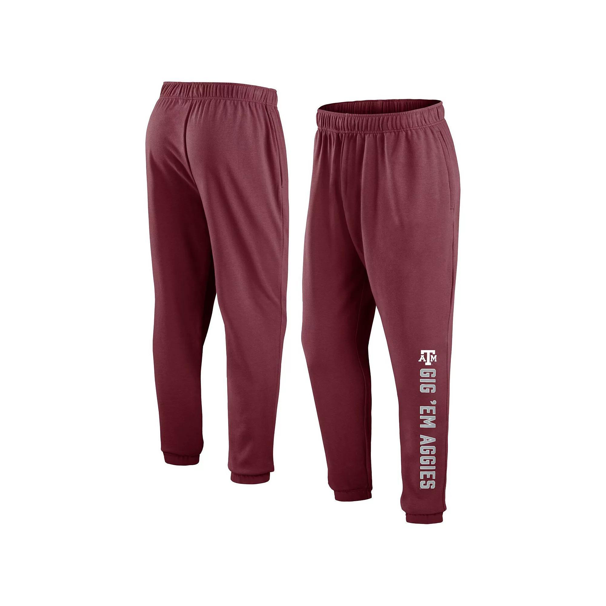 Men's Fanatics Branded Red Wisconsin Badgers Chop Block Fleece Sweatpants,  Product Image