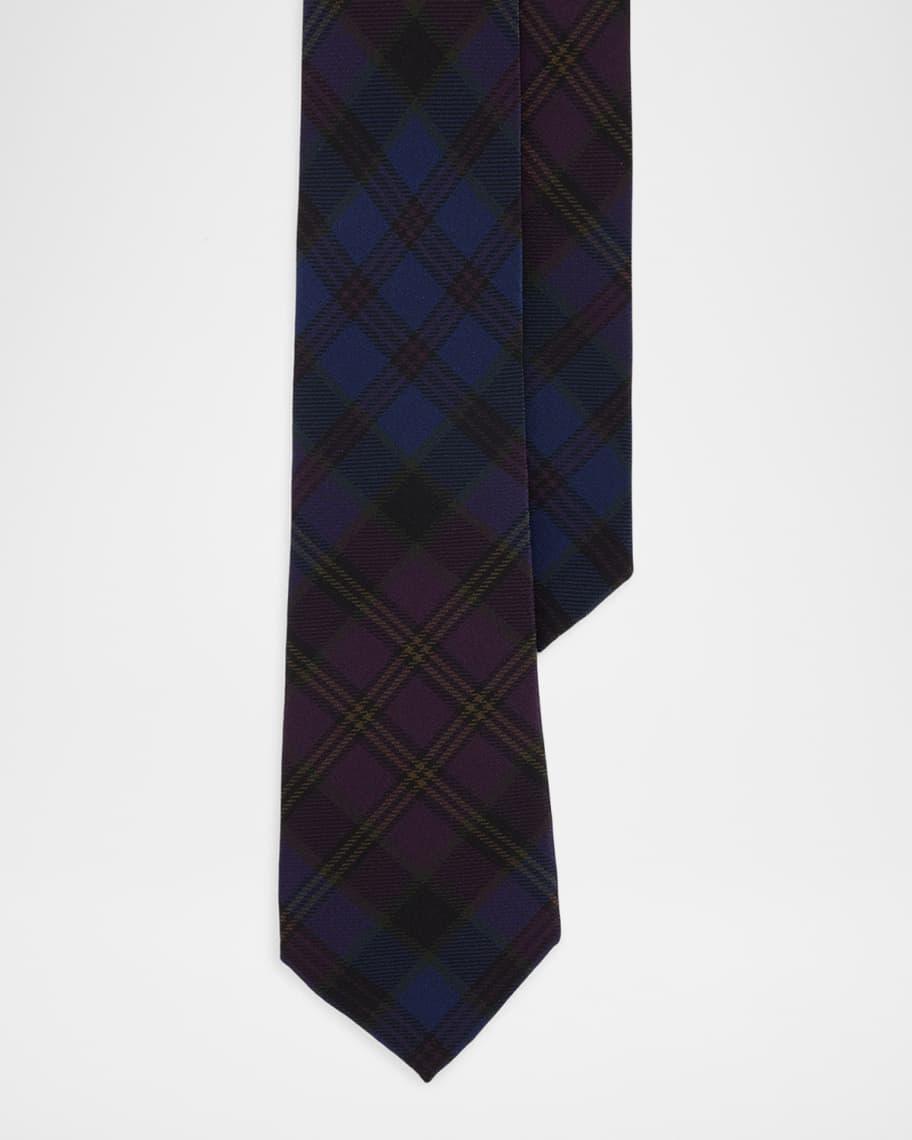 Men's Plaid Silk Tie Product Image