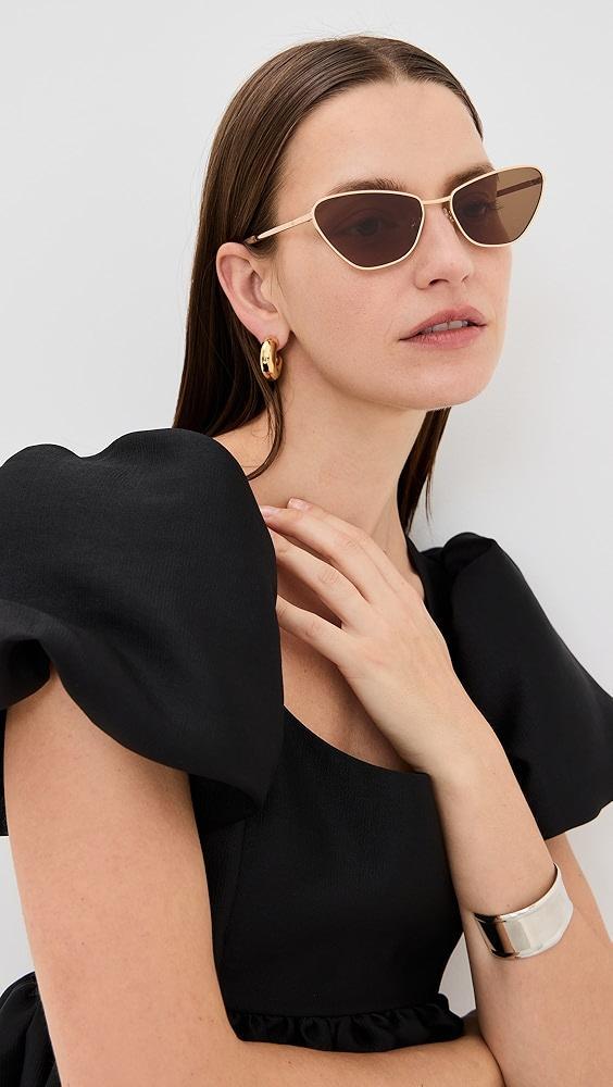 Lele Sadoughi Dolly Wire Frame Sunglasses | Shopbop Product Image