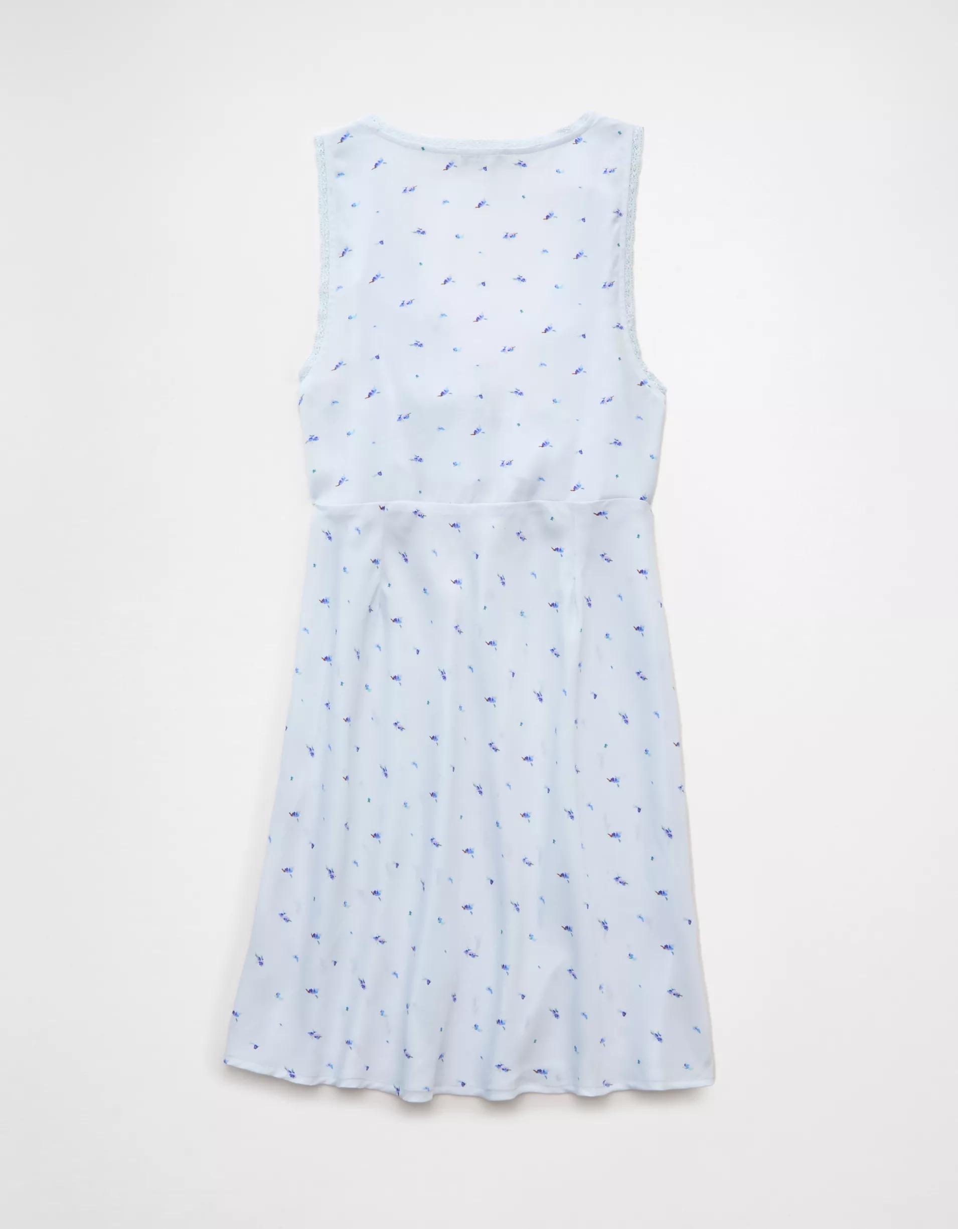 AE Tie Front Mini Slip Dress Product Image