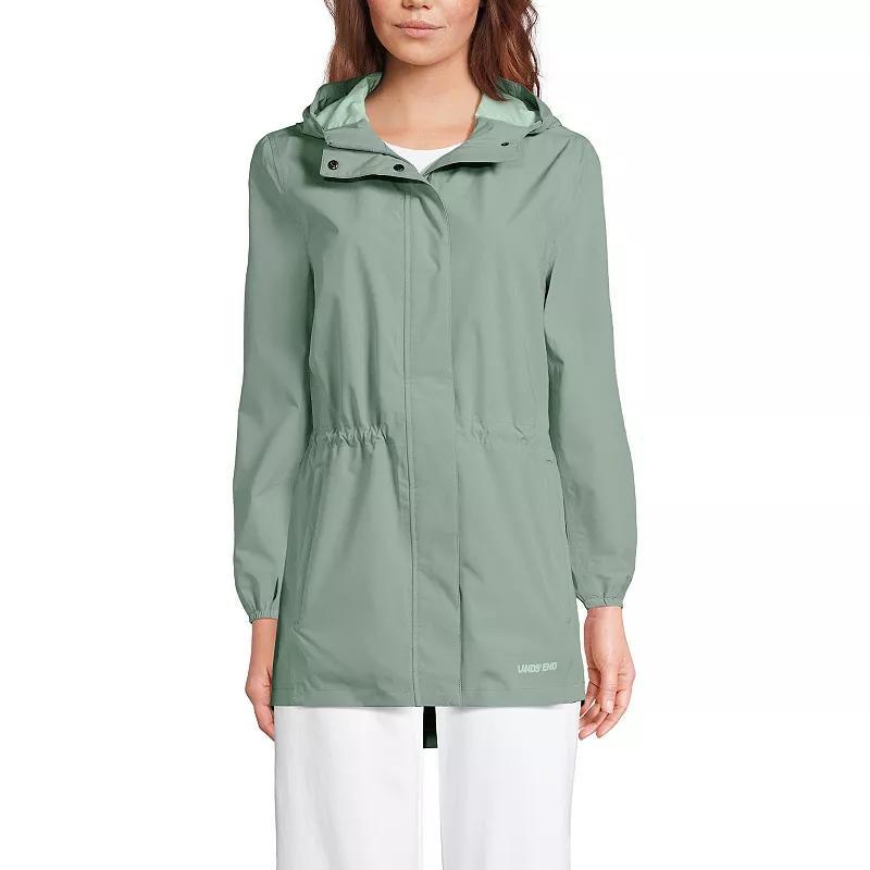 Womens Lands End Hooded Packable Raincoat Product Image