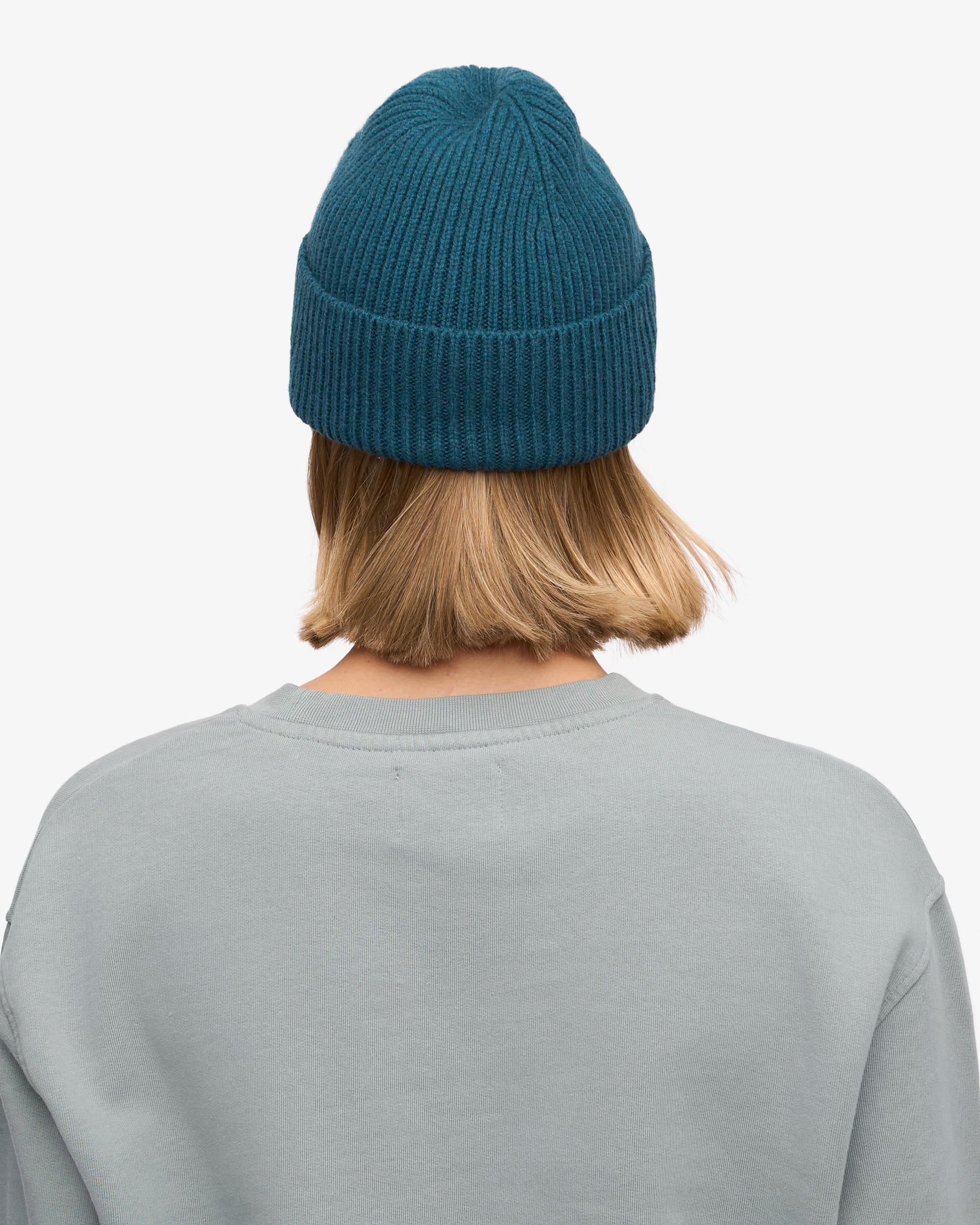 Merino Wool Beanie - Ocean Green Product Image