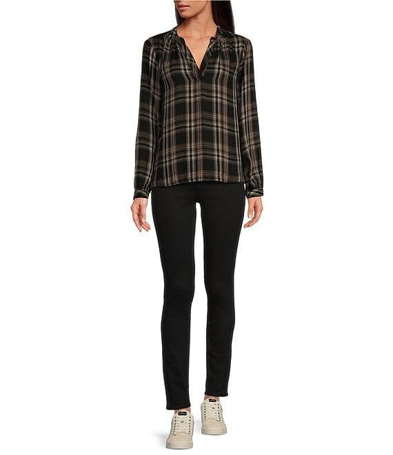 Cloth & Stone Split V-Neck Raglan Long Sleeve Pullover Top Product Image