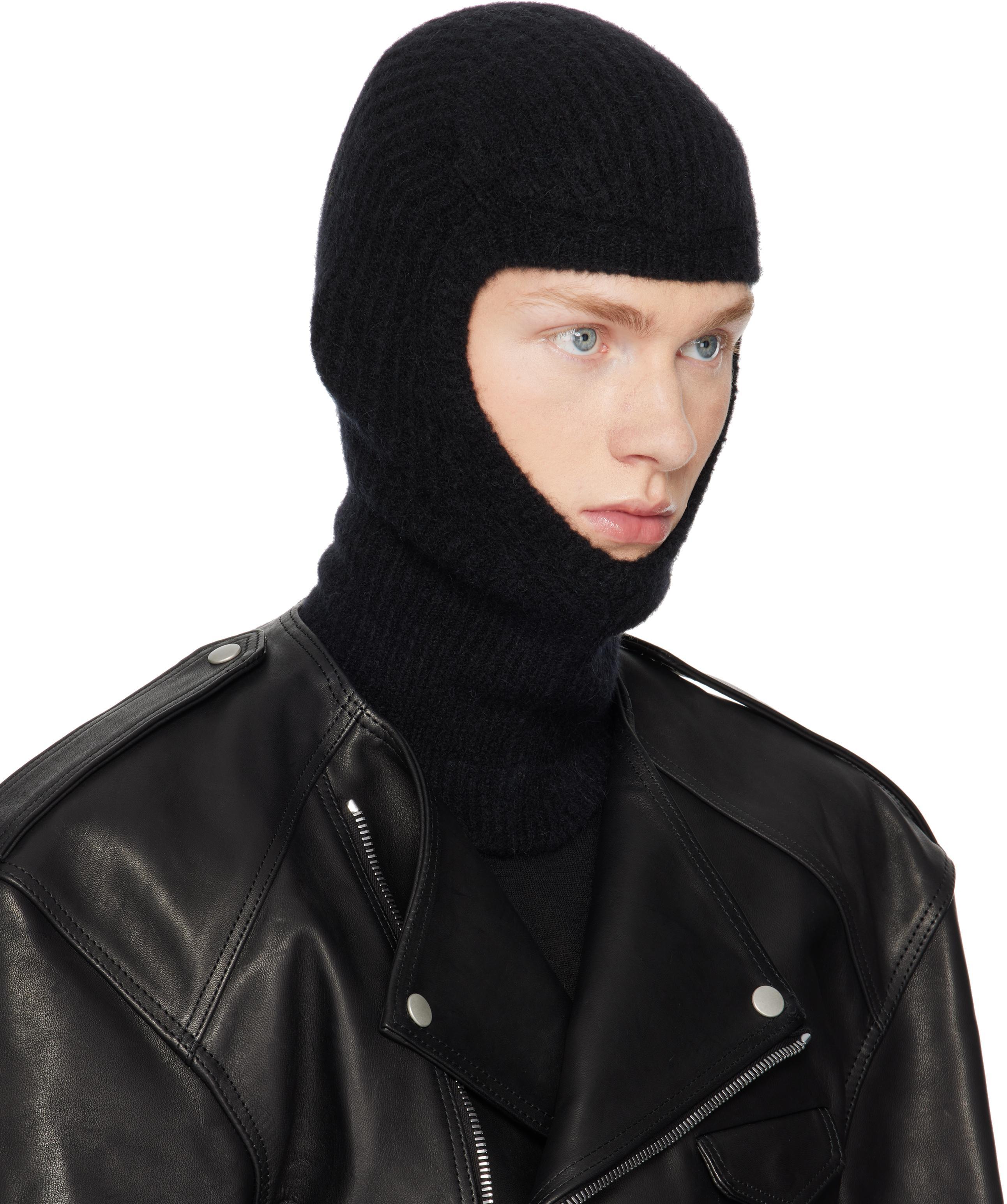 RICK OWENS Black Porterville Skull Balaclava In 09 Black Product Image