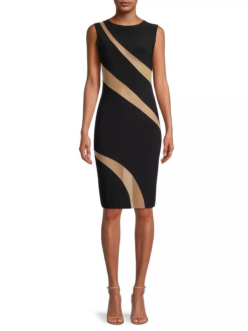 Snake Mesh-Panel Dress Product Image