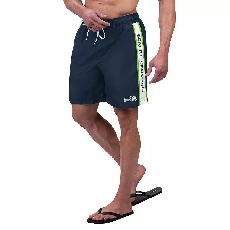 Mens G-III Sports by Carl Banks College Seattle Seahawks Streamline Volley Swim Shorts Blue Product Image