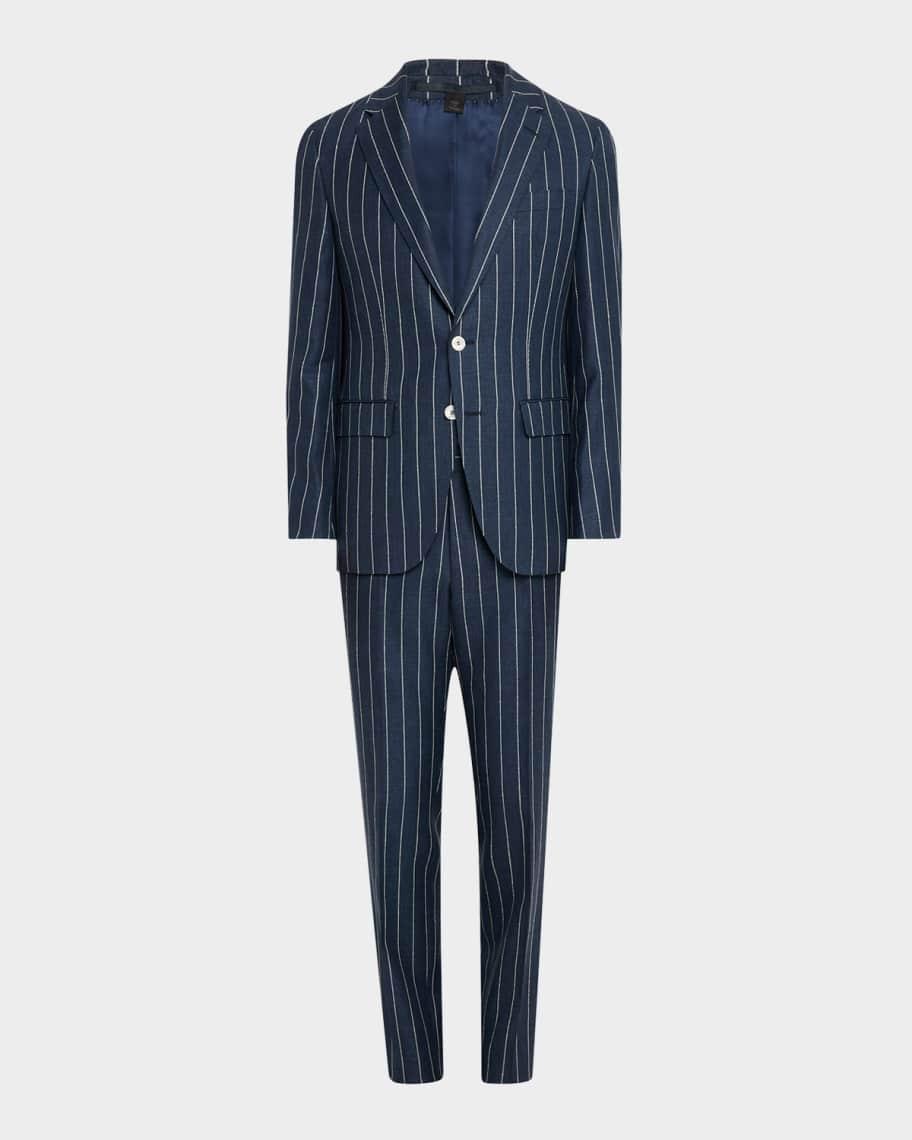 Mens Hairline Stripe Two-Piece Suit Product Image