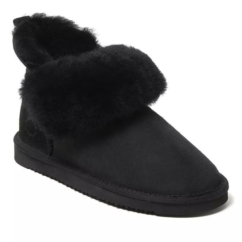 Fireside By Dearfoams Perth Wool-Lined Foldover Womens Boot Slippers Product Image