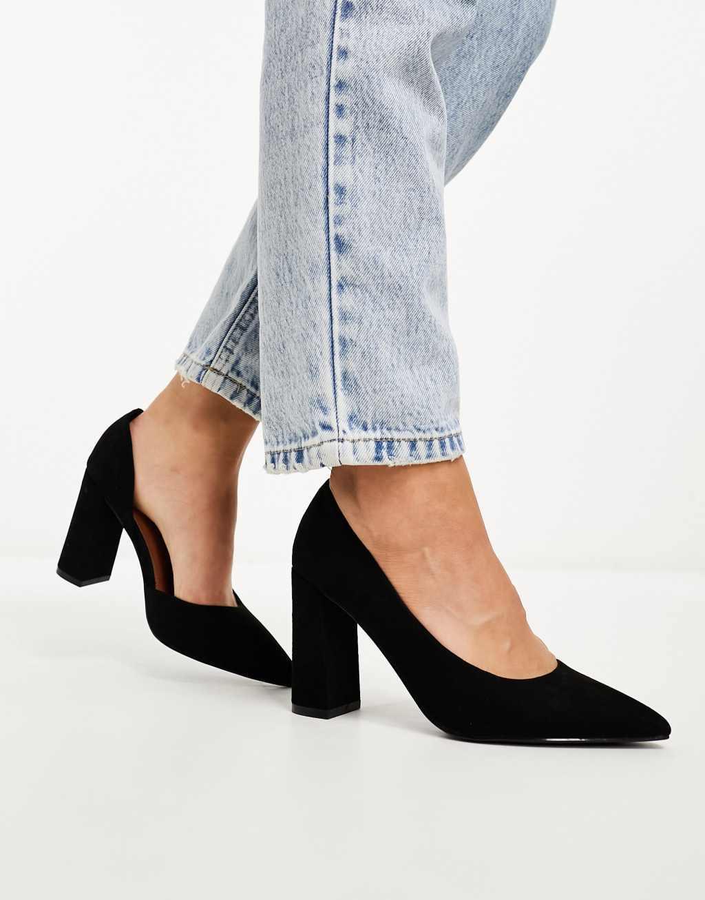 ASOS DESIGN Wide Fit Winston dOrsay high heel shoes Product Image