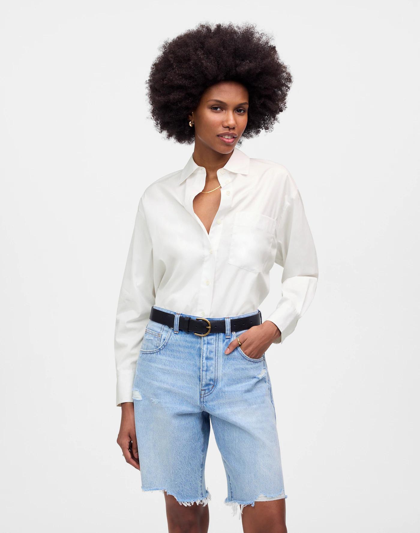 Oversized Button-Up Shirt Product Image