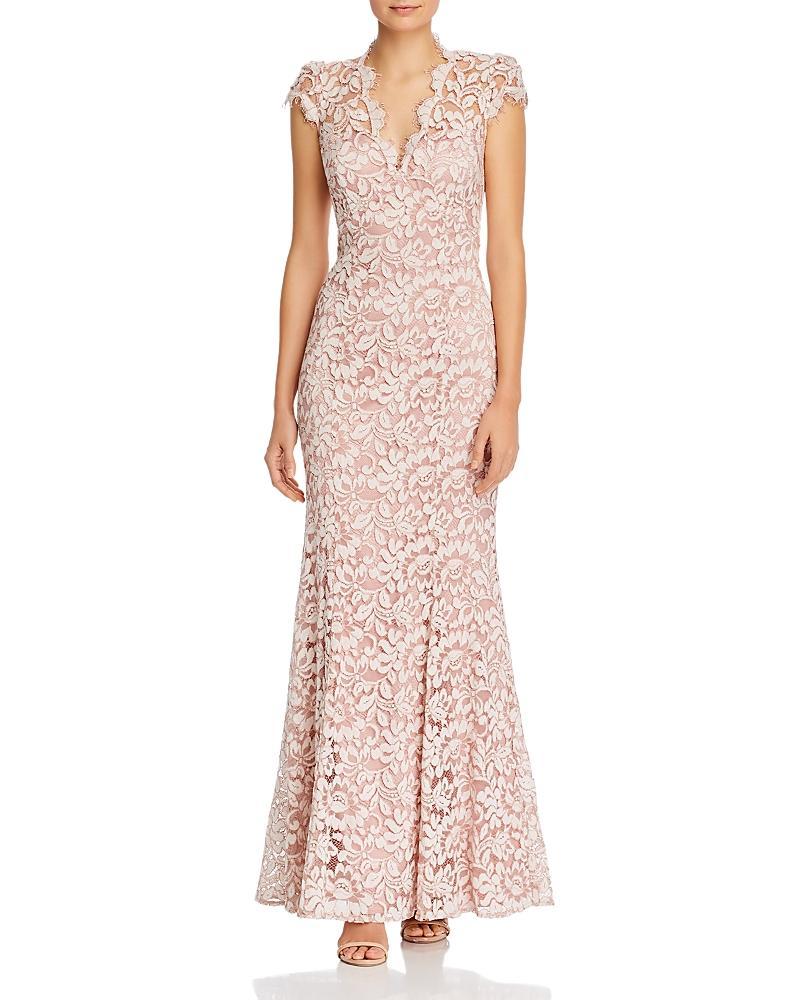 Eliza J Scalloped-Edge Lace Gown Product Image