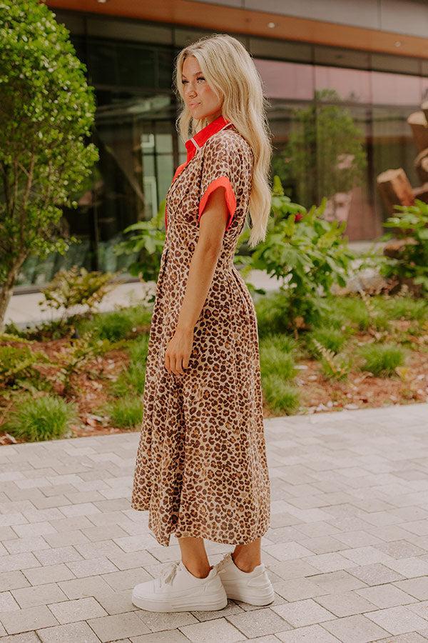 Chic Statement Button Down Midi Dress Product Image