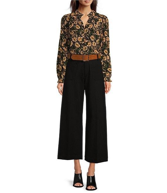 Gibson & Latimer High Rise Wide Leg Front Pocket Ponte Pants Product Image