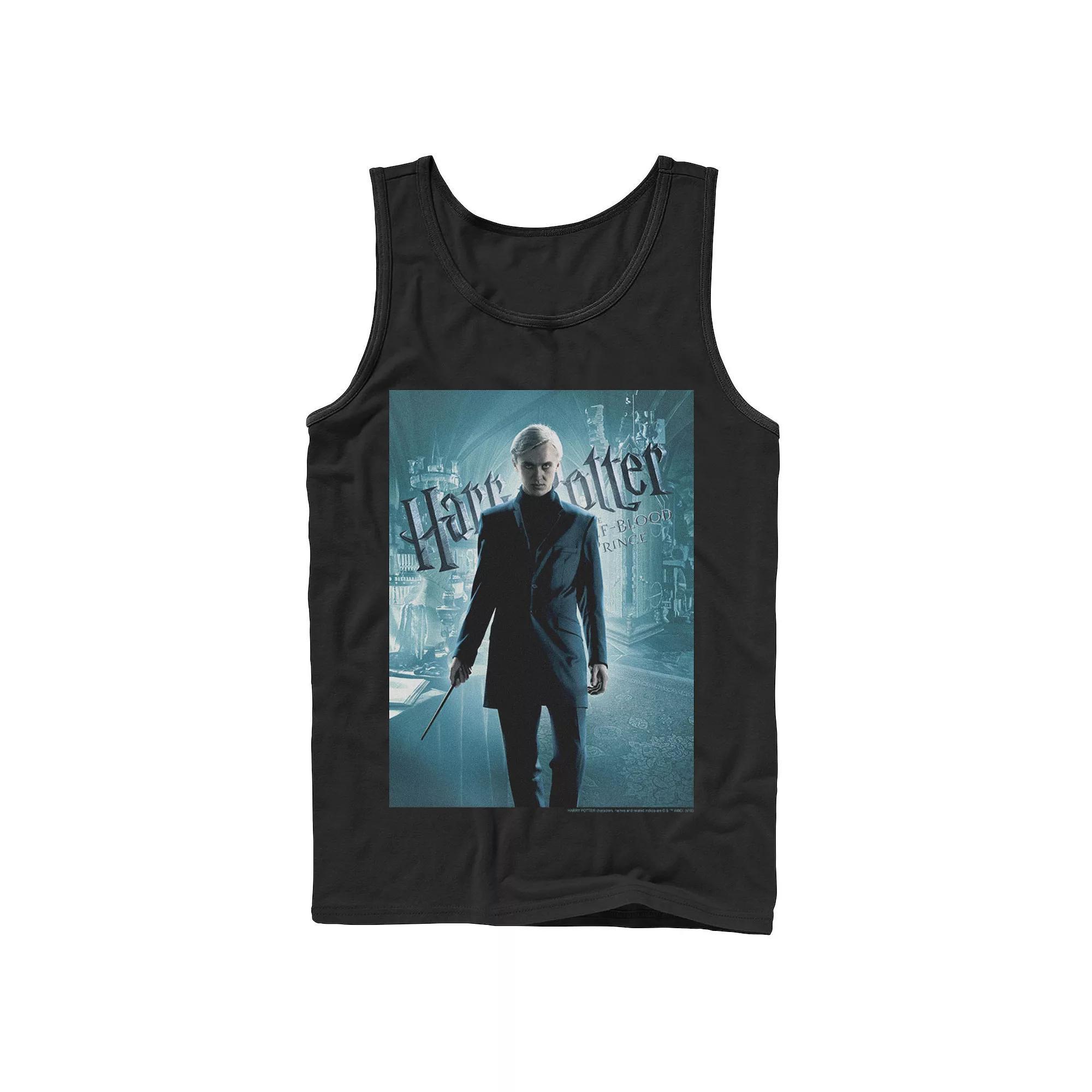 Men's Harry Potter Half-Blood Prince Draco Malfoy Character Poster Graphic Tank Top, Size: Small, Black Product Image