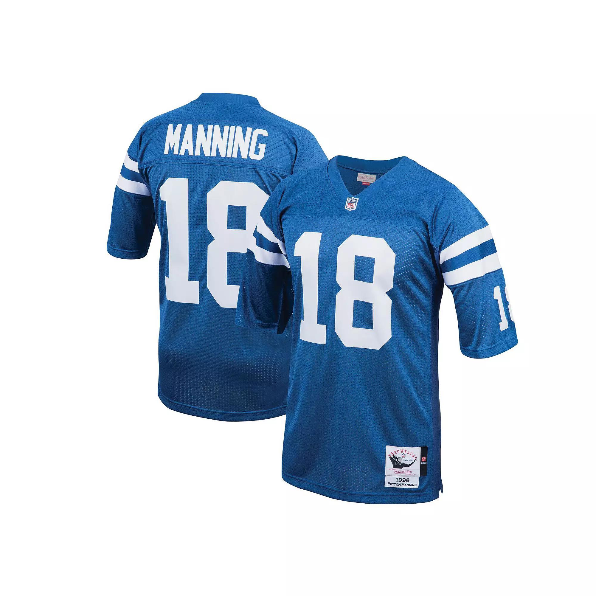 Men's Mitchell & Ness Peyton Manning Royal Indianapolis Colts 1998 Authentic Throwback Retired Player Jersey,  Product Image