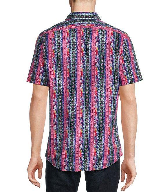 Cremieux Premium Denim Multi Color Pattern Stretch Short-Sleeve Woven Shirt Product Image