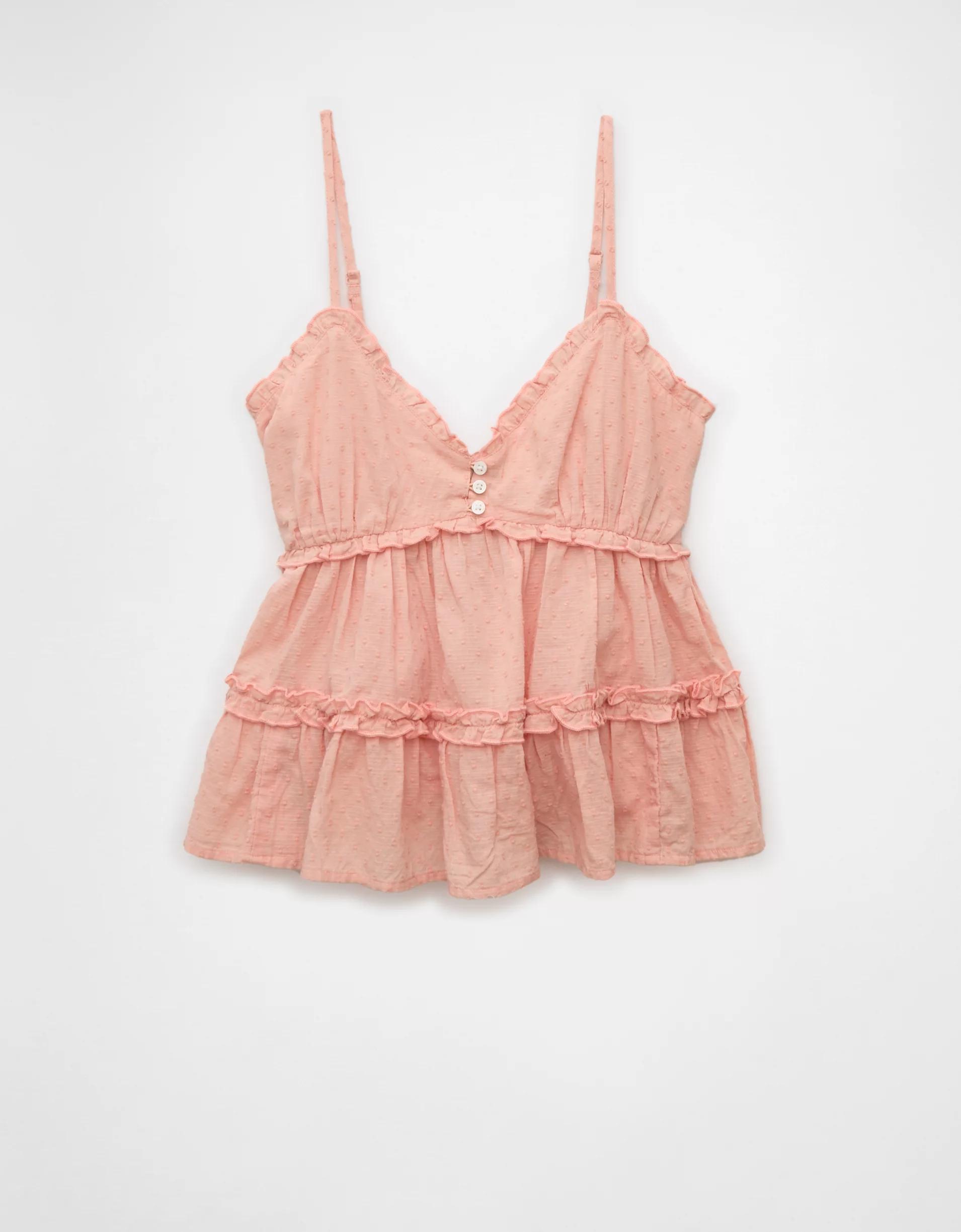 AE Ruffle Babydoll Tank Top Product Image