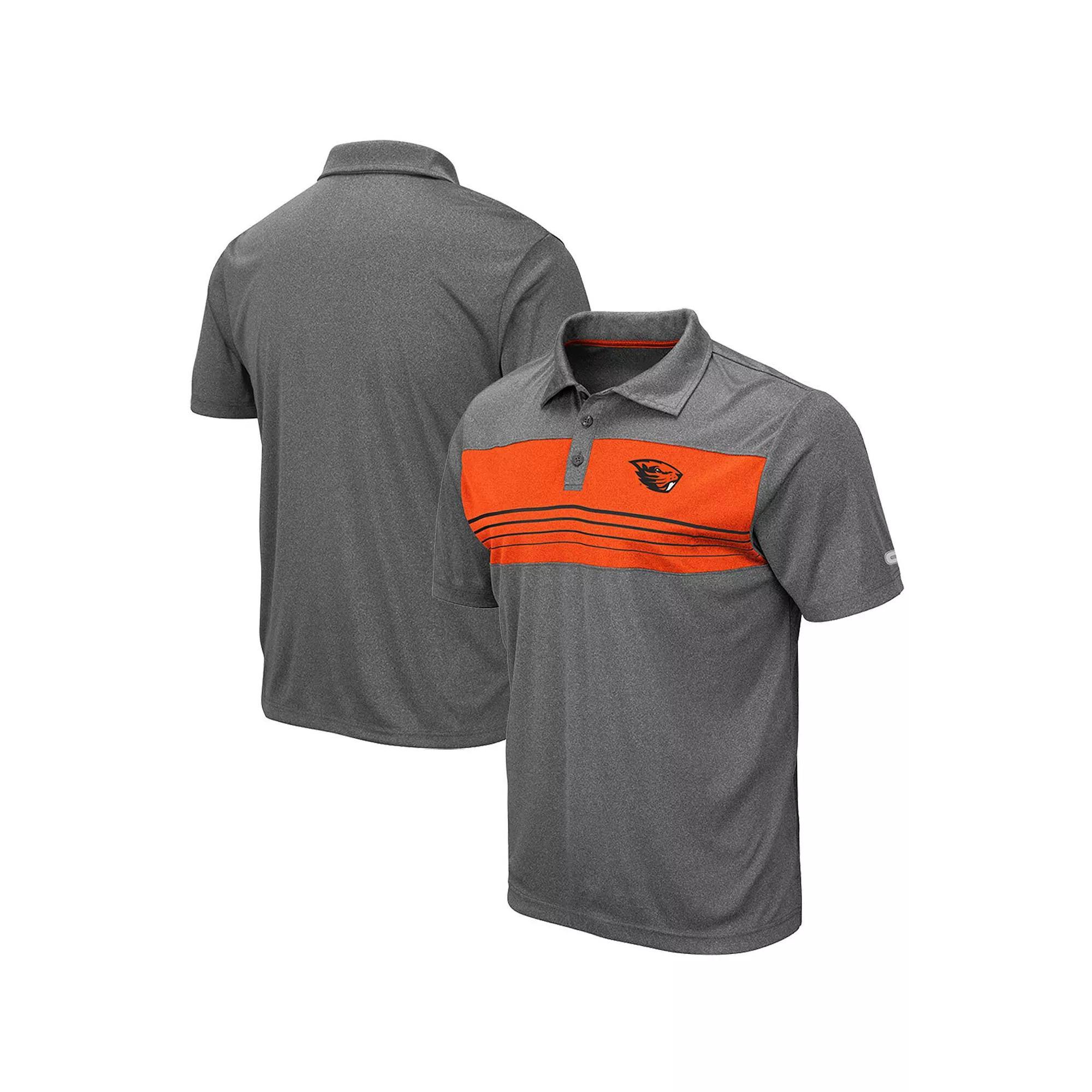 Men's Colosseum Heathered Charcoal Oregon State Beavers Smithers Polo,  Product Image