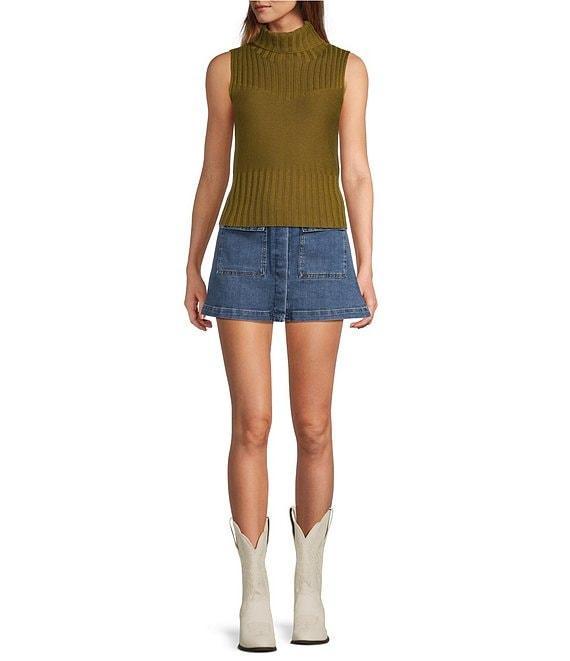 Chelsea & Violet Rosie Turtleneck Sleeveless Sweater Product Image