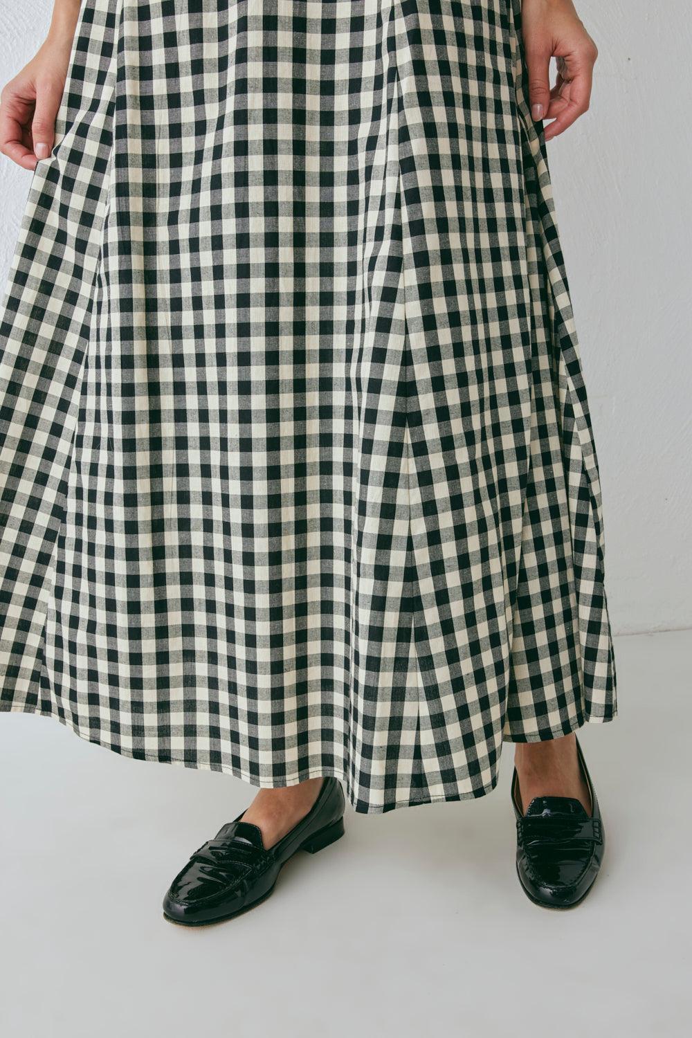 Hanni Maxi Skirt Black Check Product Image