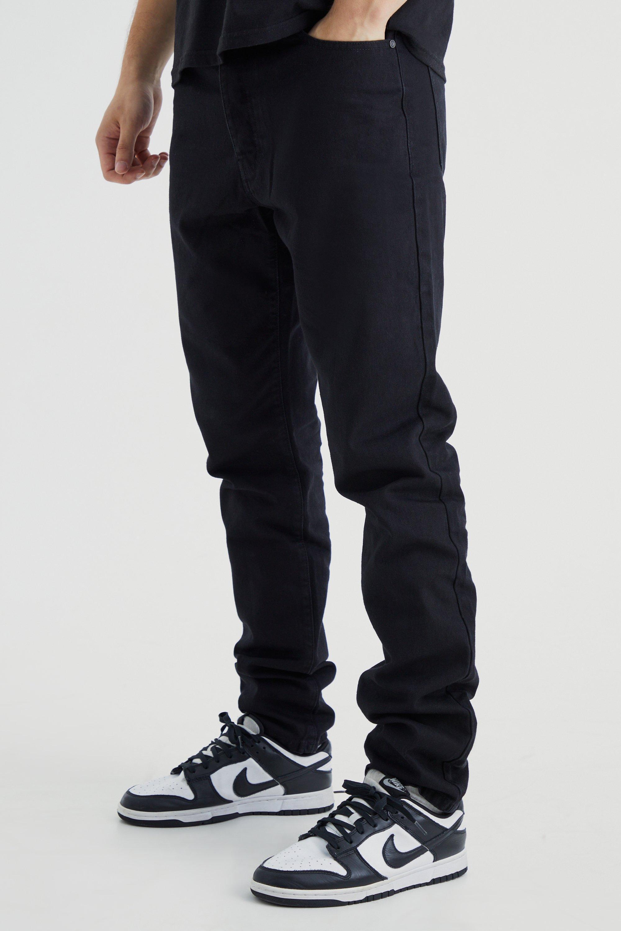 Mens Tall Slim Rigid Jeans - Black Product Image