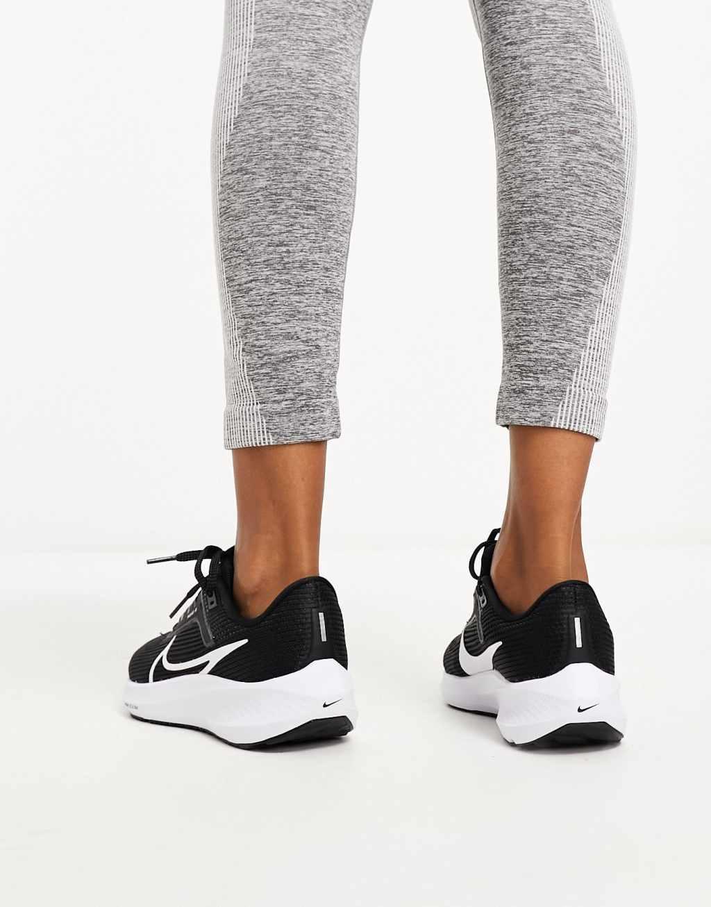 Nike Running Pegasus 40 sneakers in black and white  Product Image