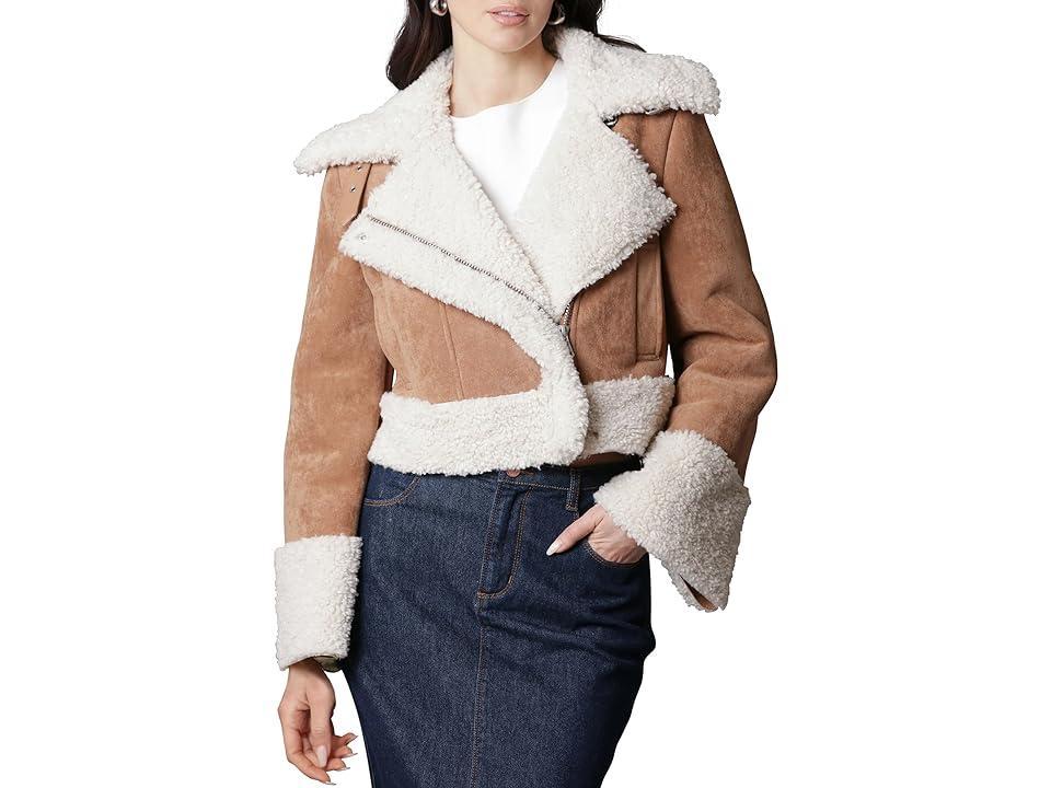 Avec Les Filles Cropped Faux Shearling Jacket Women's Clothing Product Image