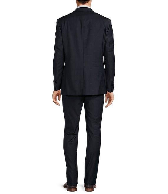 Hickey Freeman Classic Fit Pleated Mini Check Pattern 2-Piece Suit Product Image