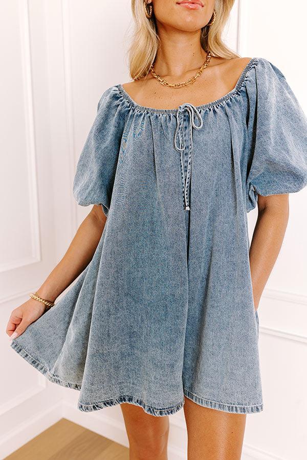 Easy Does It Denim Romper Product Image