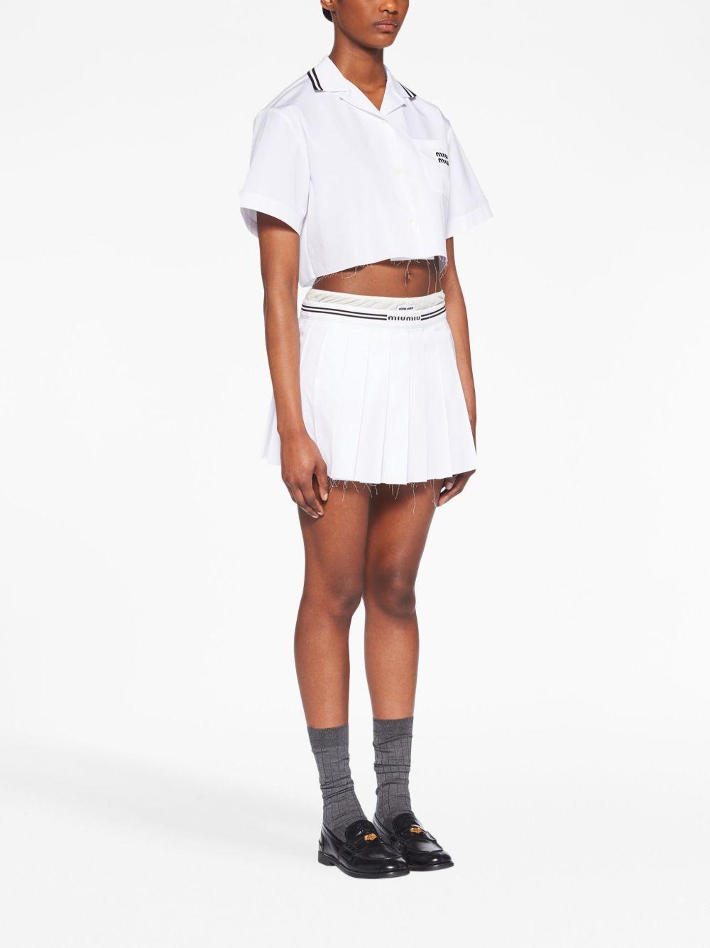 logo-print poplin shirt Product Image