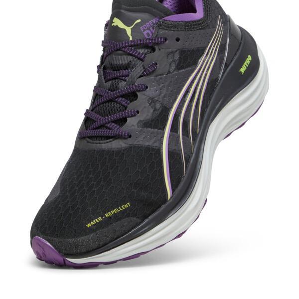 PUMA ForeverRun NITRO Winterized Womens Running Shoes in Black/Purple Pop/Yellow Burst Product Image