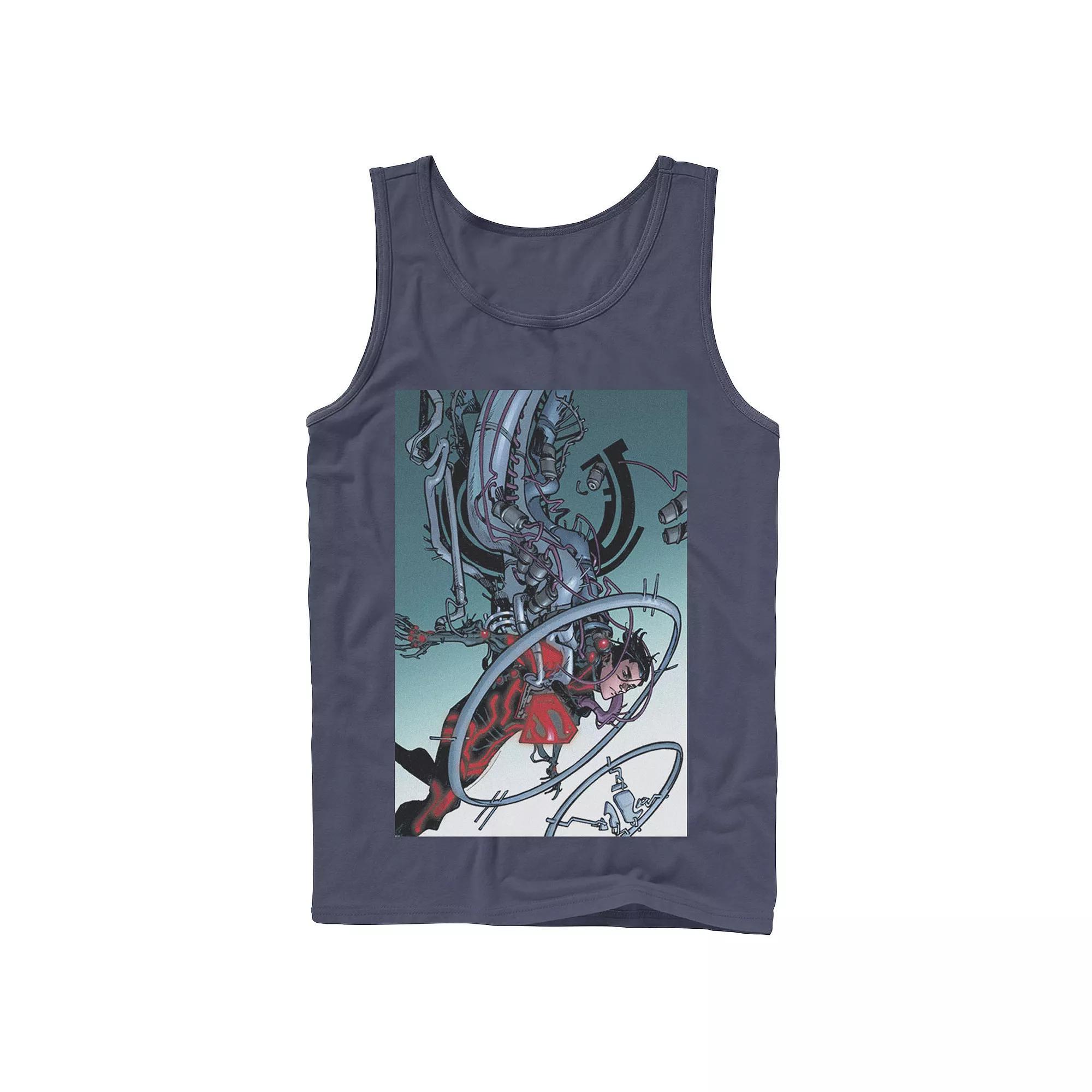 Men's DC Comics Superman Mechanics Comic Poster Tank Top,  Product Image