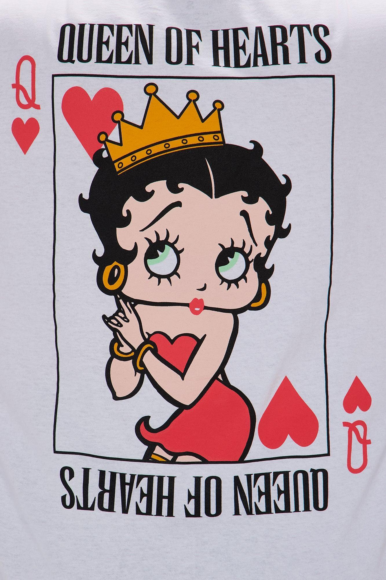 Betty Boop Queen Oversized Tee - White Product Image