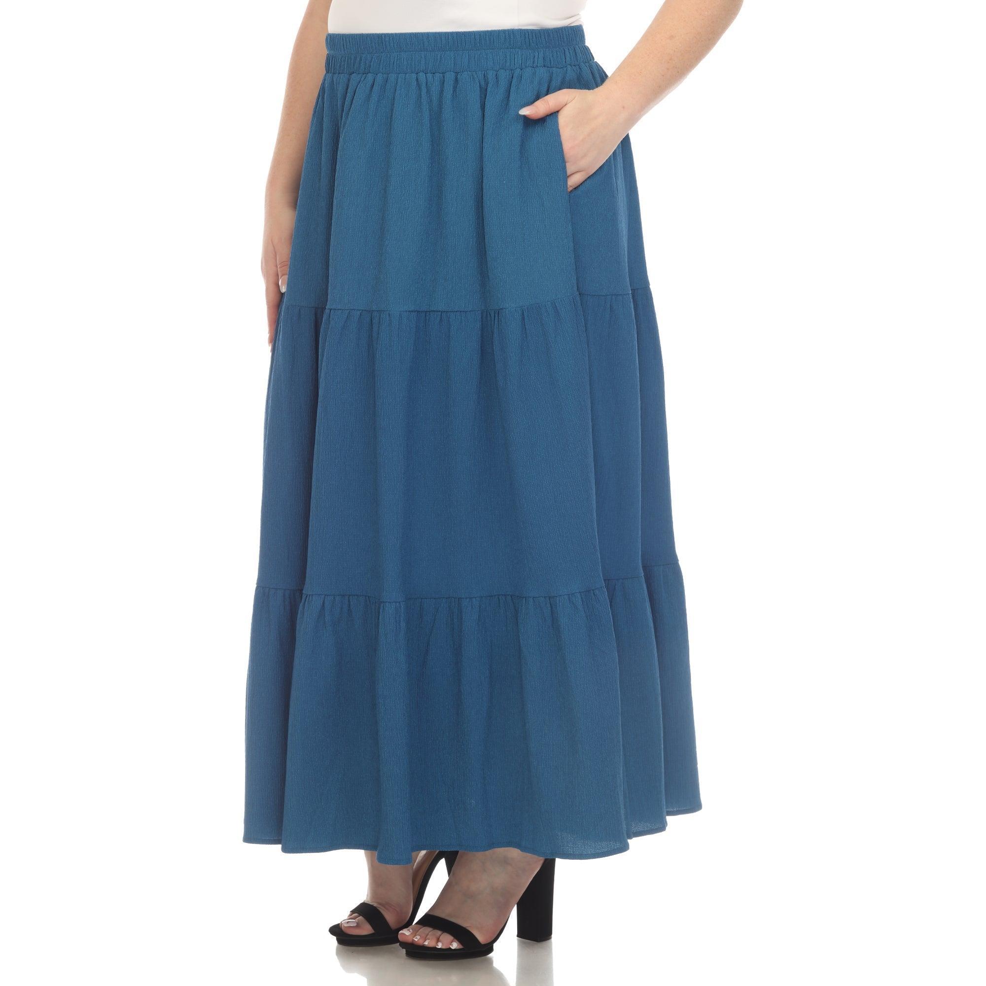 Pleated Tiered Maxi Skirt - Plus Product Image
