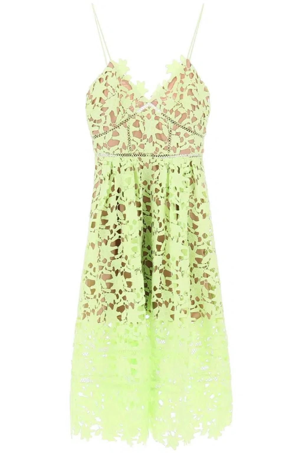 Azaelea Lace Midi Dress In Green Product Image