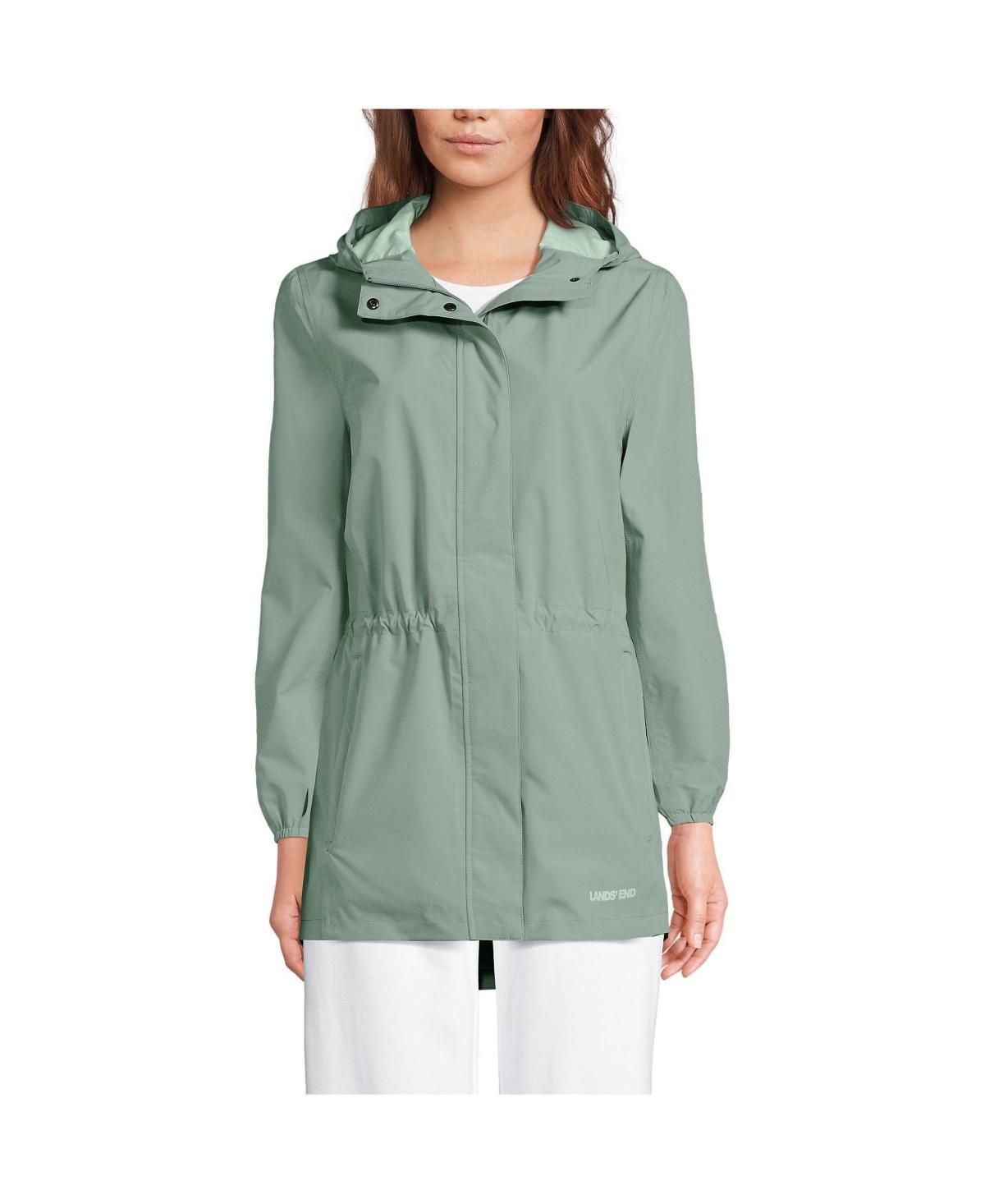 Womens Lands End Hooded Packable Raincoat Product Image