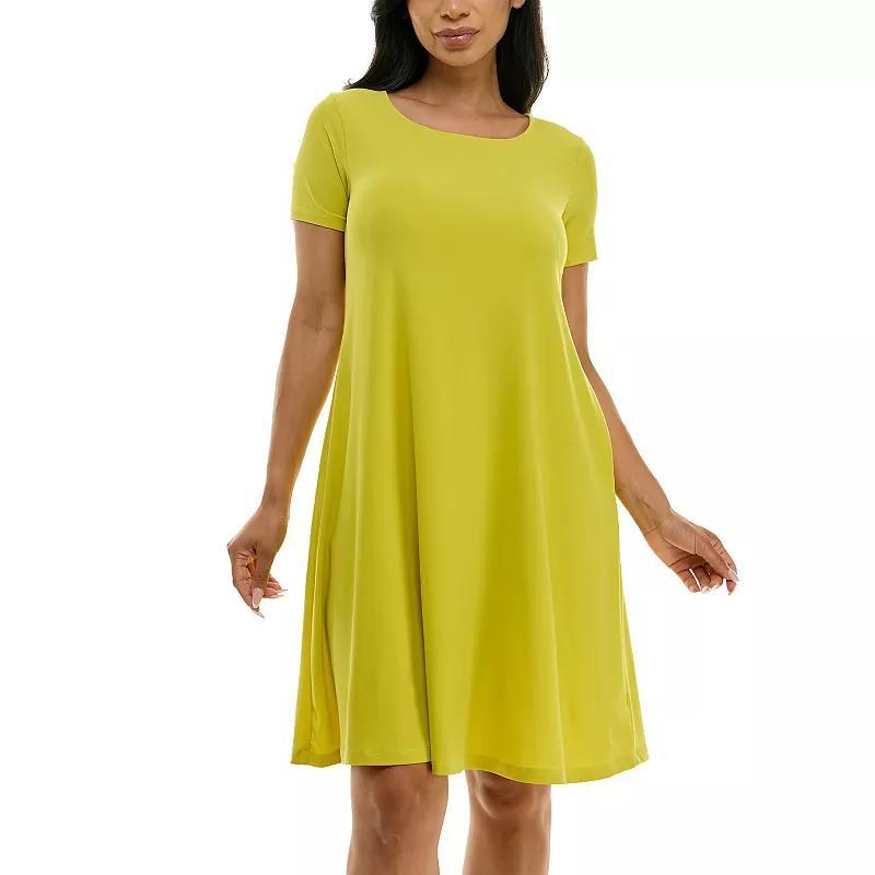 Women's Nina Leonard Lace-Up Back Swing Dress,  Product Image