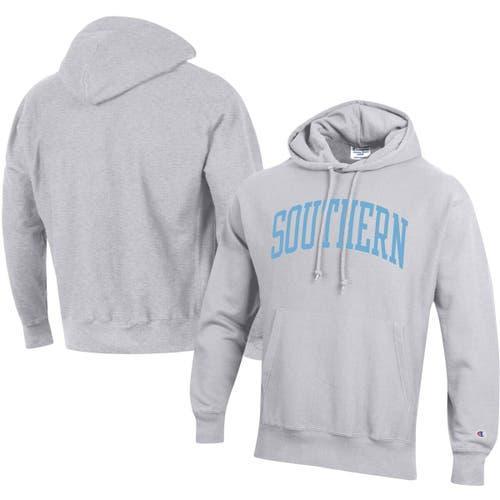 Mens Champion Gray Southern University Jaguars Tall Arch Pullover Hoodie Product Image